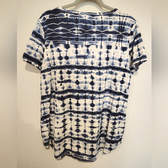 ONYX Mode Blue Tie-Dye Women's Top - Picture 3 of 3